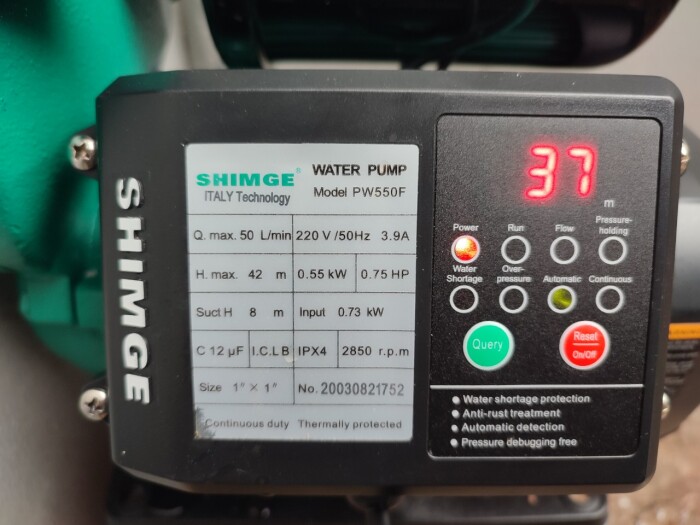 Chức năng các nút đèn báo trên bơm tăng áp điện tử Shimge