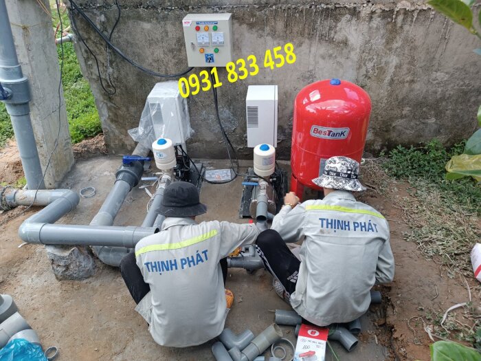 Lắp đặt máy bơm tăng áp biến tần APP – 5HP Ở Phú Quốc – Kiên Giang