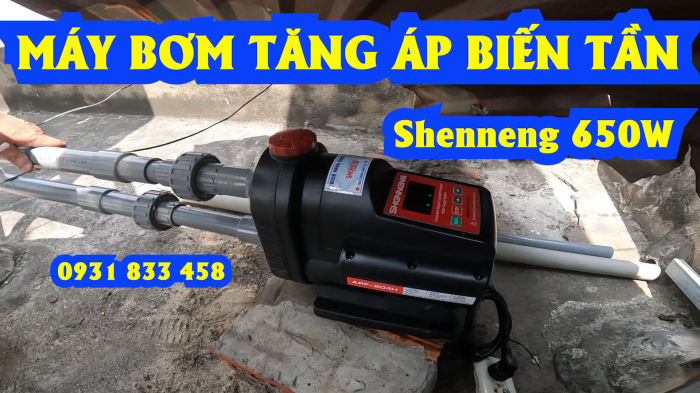 Lắp đặt Máy Bơm tăng áp biến tần SHENGNENG APF 204H (650W) Có điều chỉnh được áp lực nước !