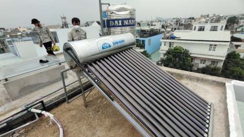 Máy Năng Lượng Mặt Trời Bình Minh 150 Lít/15 ống